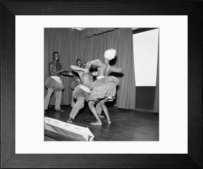 Framed Print : The Sierra Leone Dance Troupe rehearse at the London University Girls Hostel Framed Print : The Sierra Leone Dance Troupe rehearse at the London University Girls Hostel