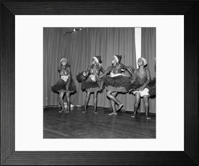 Framed Print : The Sierra Leone Dance Troupe rehearse at the London University Girls Hostel Framed Print : The Sierra Leone Dance Troupe rehearse at the London University Girls Hostel