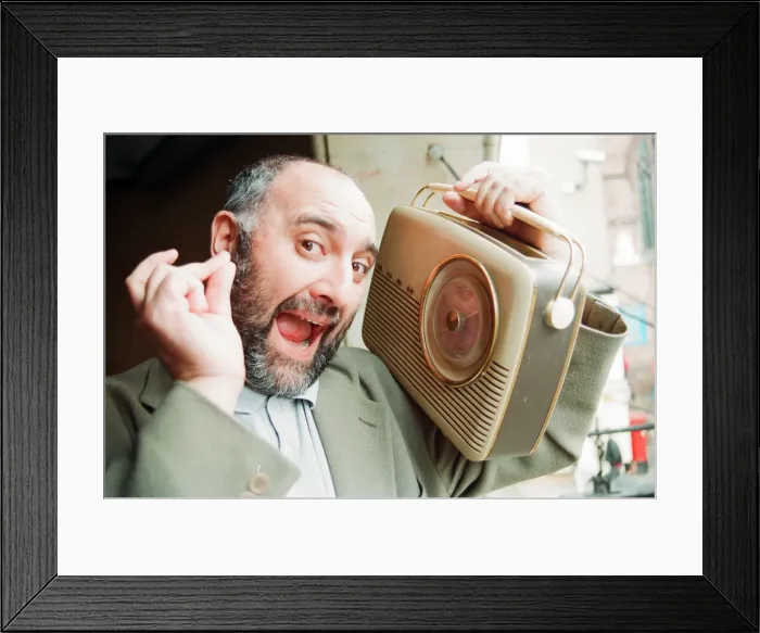 Framed Print : Alexei Sayle, actor, author and comedian, opens the Vintage Radio Museum in Chester Framed Print : Alexei Sayle, actor, author and comedian, opens the Vintage Radio Museum in Chester