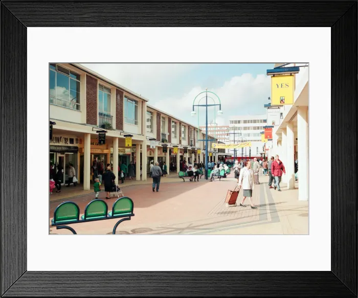 Framed Print : Kirkby Town Centre Renovations, Kirkby, Liverpool, Merseyside, 13th September 1994 Framed Print : Kirkby Town Centre Renovations, Kirkby, Liverpool, Merseyside, 13th September 1994