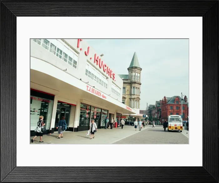 Framed Print : London Road Shops, Liverpool, Merseyside, 23rd September 1994. T J Hughes Framed Print : London Road Shops, Liverpool, Merseyside, 23rd September 1994. T J Hughes