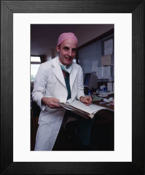 Framed Print : Dr Sam Galbraith, Neurosurgeon pictured at Southern General Hospital, Glasgow, Scotland Framed Print : Dr Sam Galbraith, Neurosurgeon pictured at Southern General Hospital, Glasgow, Scotland