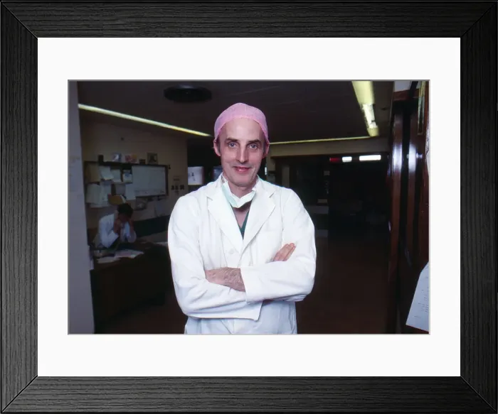 Framed Print : Dr Sam Galbraith, Neurosurgeon pictured at Southern General Hospital, Glasgow, Scotland Framed Print : Dr Sam Galbraith, Neurosurgeon pictured at Southern General Hospital, Glasgow, Scotland