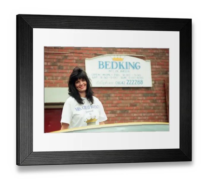 Framed Print : Thanks to Middlesbrough company Bed King, Tracey Moore, who is on a Billingham model Framed Print : Thanks to Middlesbrough company Bed King, Tracey Moore, who is on a Billingham model