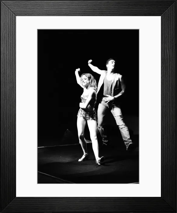 Framed Print : Kylie Minogue in concert at Liverpool Empire Theatre, Merseyside. 19th October 1989 Framed Print : Kylie Minogue in concert at Liverpool Empire Theatre, Merseyside. 19th October 1989