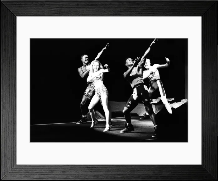 Framed Print : Kylie Minogue in concert at Liverpool Empire Theatre, Merseyside. 19th October 1989 Framed Print : Kylie Minogue in concert at Liverpool Empire Theatre, Merseyside. 19th October 1989
