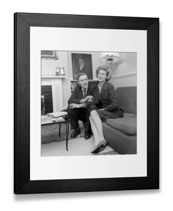 Framed Print : Tony Benn March 1961 Labour MP and Wife Caroline Benn at home Mirrorpix