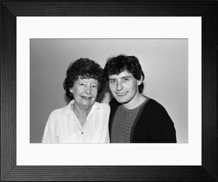 Framed Print : Snooker player Jimmy White pictured with his mother Lillian. 19th May 1984 Framed Print : Snooker player Jimmy White pictured with his mother Lillian. 19th May 1984