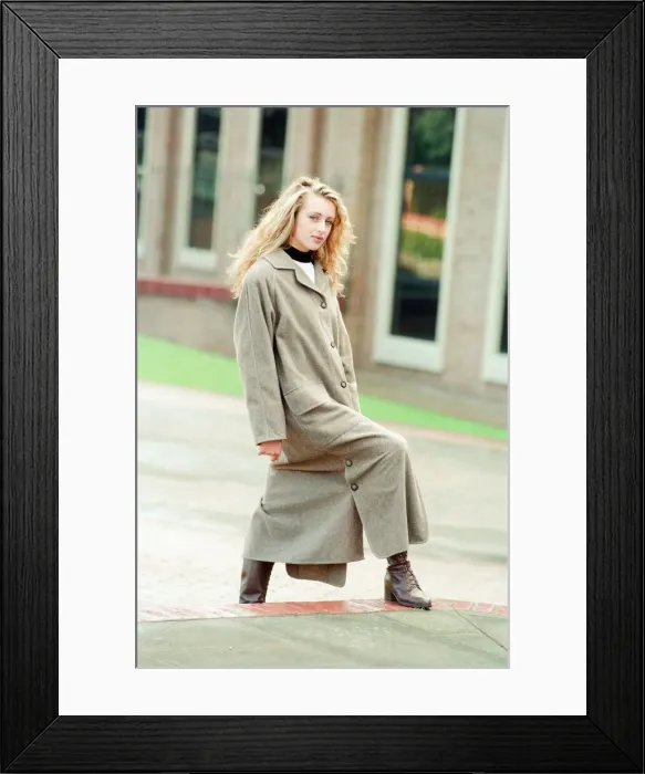Framed Print : Model, Lindsay, Clothing, Fashion, Liverpool, 7th September 1994
