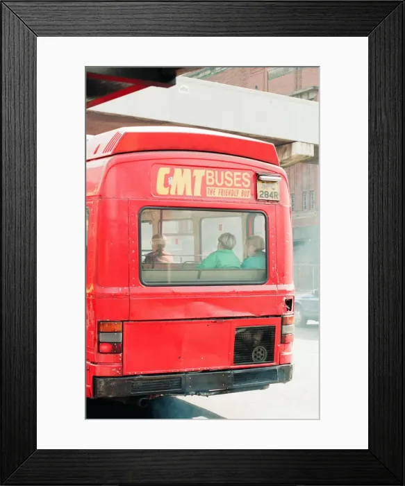 Framed Print : Buses in Liverpool, 6th September 1994 Framed Print : Buses in Liverpool, 6th September 1994