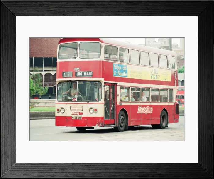 Framed Print : Buses in Liverpool, 6th September 1994 Framed Print : Buses in Liverpool, 6th September 1994