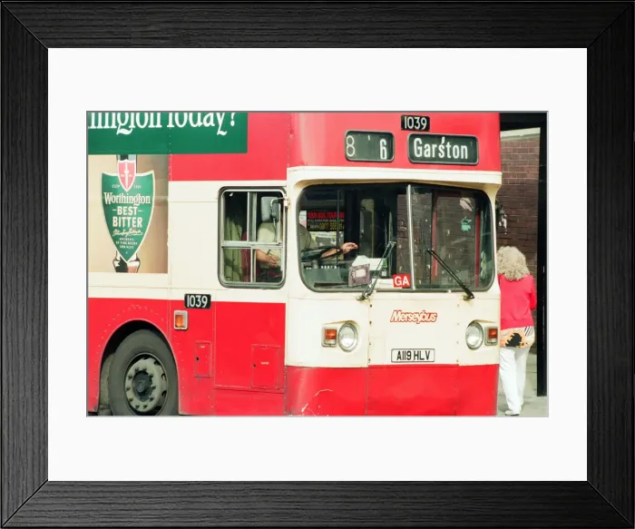 Framed Print : Buses in Liverpool, 6th September 1994 Framed Print : Buses in Liverpool, 6th September 1994