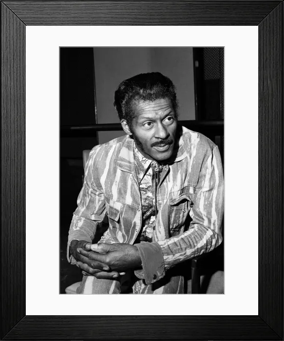 Framed Print : Chuck Berry, an American guitarist, singer and songwriter Framed Print : Chuck Berry, an American guitarist, singer and songwriter