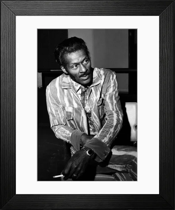 Framed Print : Chuck Berry, an American guitarist, singer and songwriter