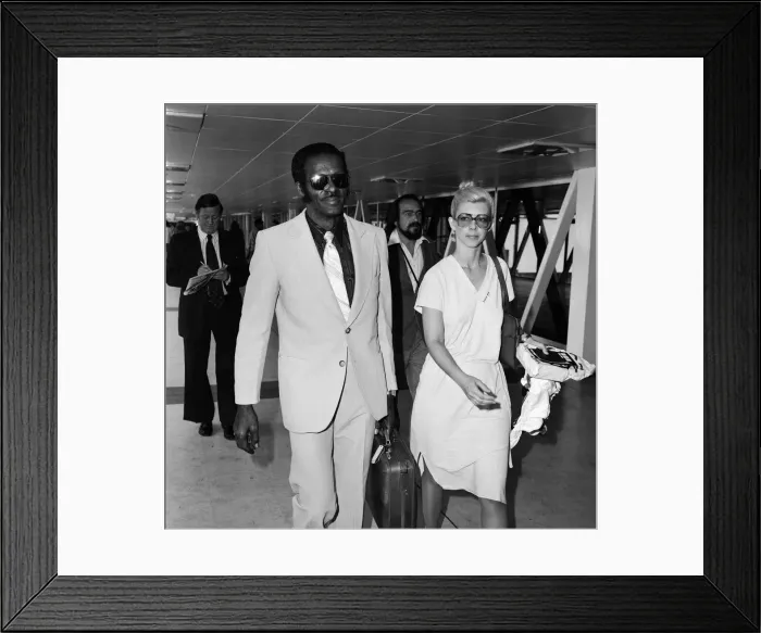 Framed Print : Chuck Berry, an American guitarist, singer and songwriter, at Heathrow Airport Framed Print : Chuck Berry, an American guitarist, singer and songwriter, at Heathrow Airport