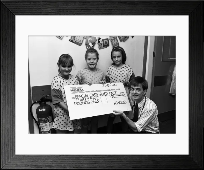 Framed Print : All our own work... three charity minded girls from Lepton have raised £ Framed Print : All our own work... three charity minded girls from Lepton have raised £