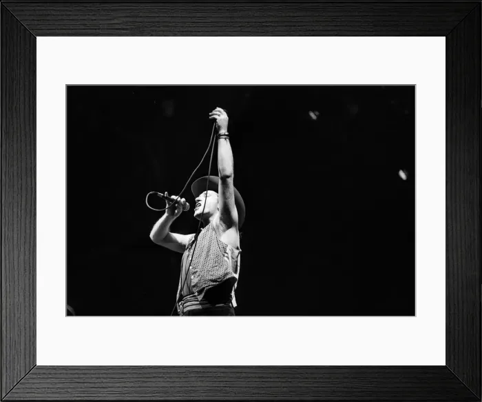 Framed Print : Rock group U2 performing on stage at the National Exhibition Centre in Birmingham Framed Print : Rock group U2 performing on stage at the National Exhibition Centre in Birmingham