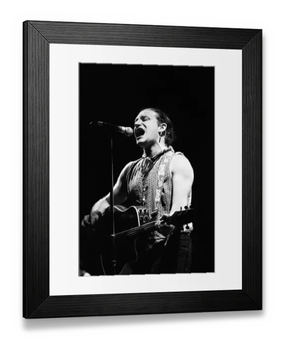 Framed Print : Rock group U2 performing on stage at the National Exhibition Centre in Birmingham
