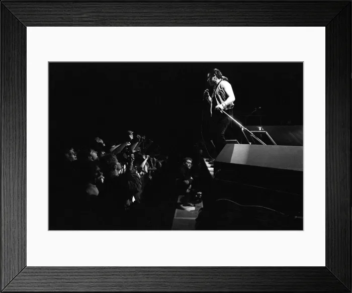 Framed Print : Rock group U2 performing on stage at the National Exhibition Centre in Birmingham Framed Print : Rock group U2 performing on stage at the National Exhibition Centre in Birmingham
