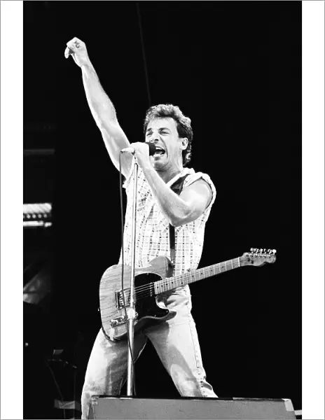 Bruce Springsteen in concert at Wembley, London, 3rd July 1985