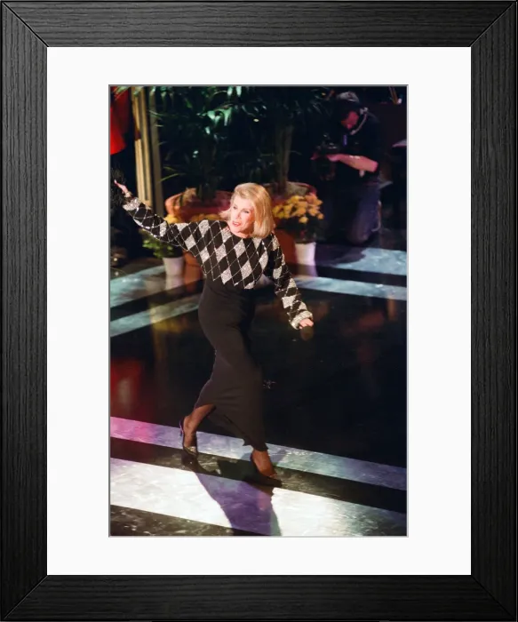 Framed Print : American Comedian Joan Rivers on stage, 7th June 1992
