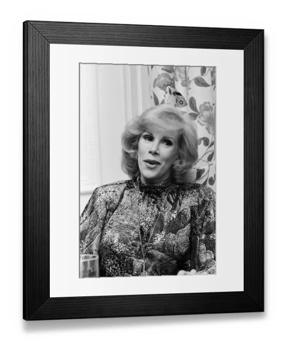 Framed Print : American Comedian Joan Rivers, 10th December 1983 Framed Print : American Comedian Joan Rivers, 10th December 1983
