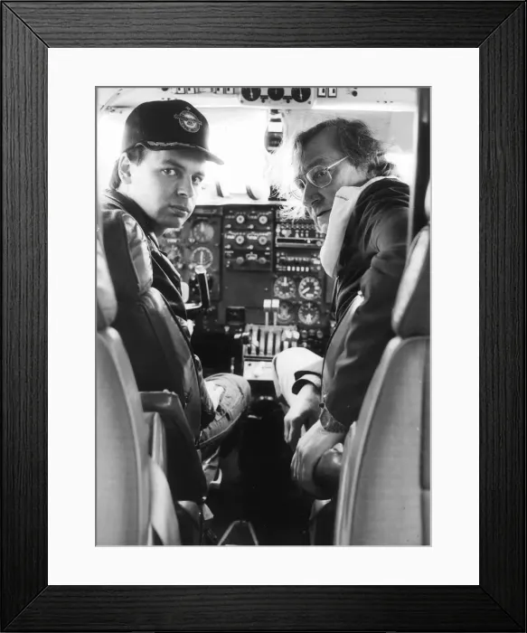 Framed Print : Gary Numan Pop Star (L) Feb 1982 and the tense nervous figure of Bill Marshall