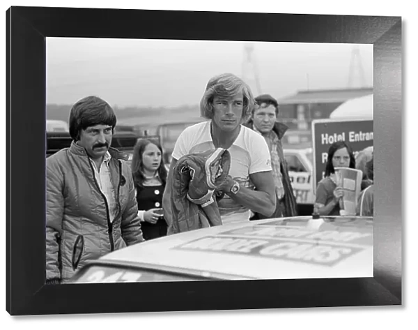 James Hunt, Motor Racing Driver, he is currently taking part in the Texaco Car Rally