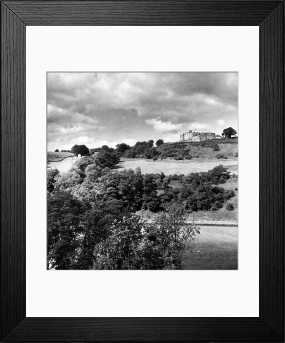 Framed Print : Offas Dyke is a large linear earthwork that roughly follows the current border