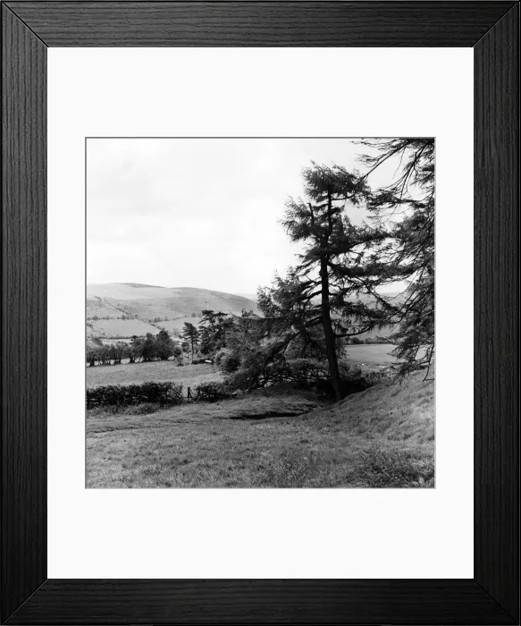 Framed Print : Offas Dyke is a large linear earthwork that roughly follows the current border