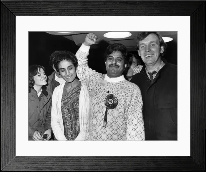 Framed Print : Electrician Raj Malhotra, wins the Lower Stoke by-election to become the first Asian Framed Print : Electrician Raj Malhotra, wins the Lower Stoke by-election to become the first Asian