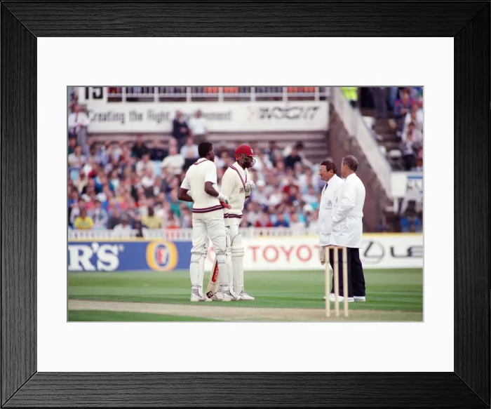 Framed Print : Texaco Trophy - 1st One Day International England v West Indies at Old Trafford