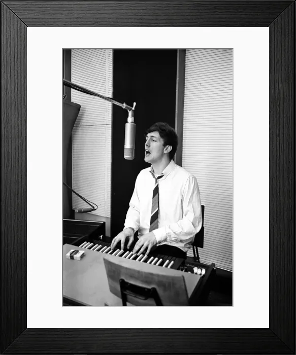 Framed Print : Mike Smith lead vocalist and keyboard player with the English pop rock group Framed Print : Mike Smith lead vocalist and keyboard player with the English pop rock group