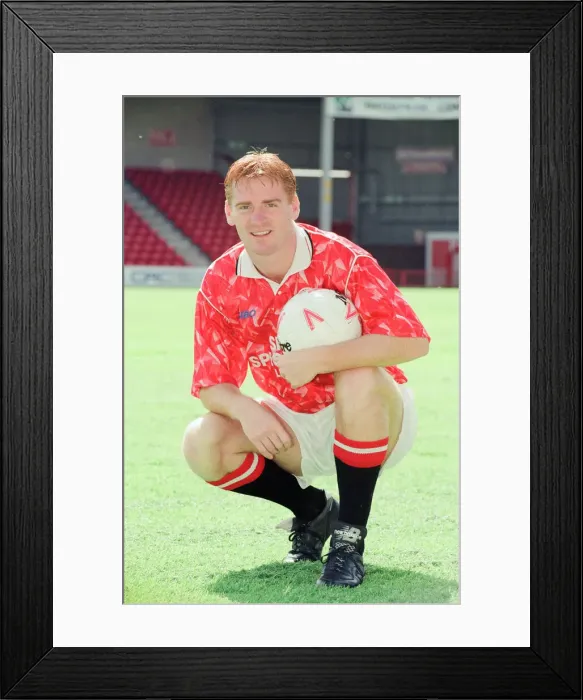 Framed Print : Walsall FFC, Pre Season Photo-call, 30th July 1993. Dean Smith, Walsall FC Player Framed Print : Walsall FFC, Pre Season Photo-call, 30th July 1993. Dean Smith, Walsall FC Player