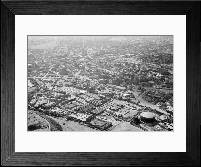 Framed Print : Aerial Pix, Huddersfield, West Yorkshire, England, 19th September 1986