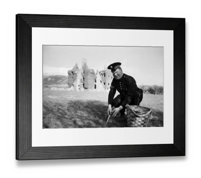 Framed Print : 43-year-old Colour Sergeant Joseph Cuddihy of the Irish Guards picks 1