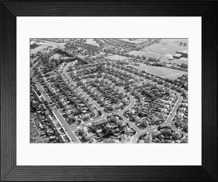 Framed Print : Aerial Pix, Huddersfield, West Yorkshire, England, 19th September 1986