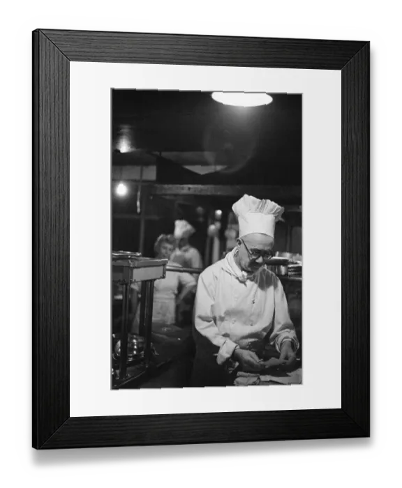 Framed Print : Chef at the Mirabelle Restuarant. Circa 1946 Framed Print : Chef at the Mirabelle Restuarant. Circa 1946