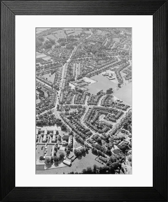 Framed Print : Aerial Pix, Huddersfield, West Yorkshire, England, 19th September 1986