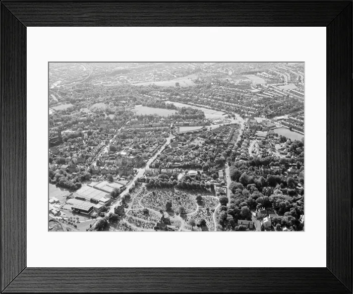 Framed Print : Aerial Pix, Huddersfield, West Yorkshire, England, 19th September 1986