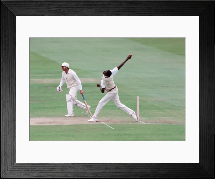 Framed Print : The Wisden Trophy - 2nd Test, England V West Indies. West Indian bowler Curtly Ambrose Framed Print : The Wisden Trophy - 2nd Test, England V West Indies. West Indian bowler Curtly Ambrose