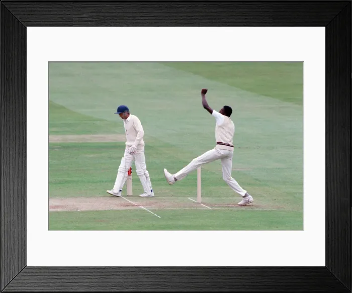 Framed Print : The Wisden Trophy - 2nd Test, England V West Indies. West Indian bowler Curtly Ambrose Framed Print : The Wisden Trophy - 2nd Test, England V West Indies. West Indian bowler Curtly Ambrose