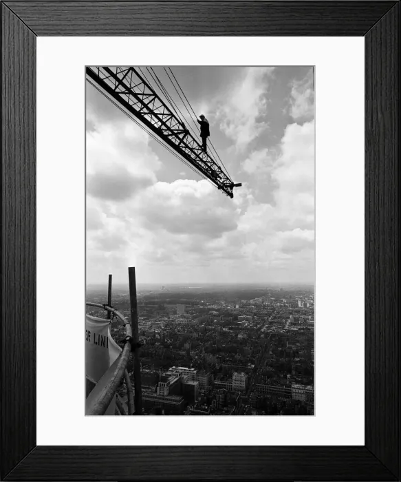 Framed Print : Construction of the GPO Tower, London. 15th July 1964 Framed Print : Construction of the GPO Tower, London. 15th July 1964