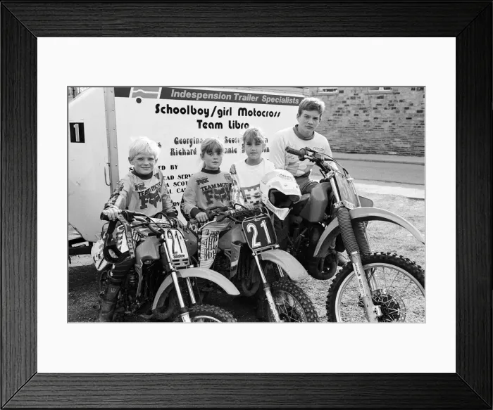 Framed Print : Turning up for a big international youth motocross event at the weekend in Leicestershire Framed Print : Turning up for a big international youth motocross event at the weekend in Leicestershire