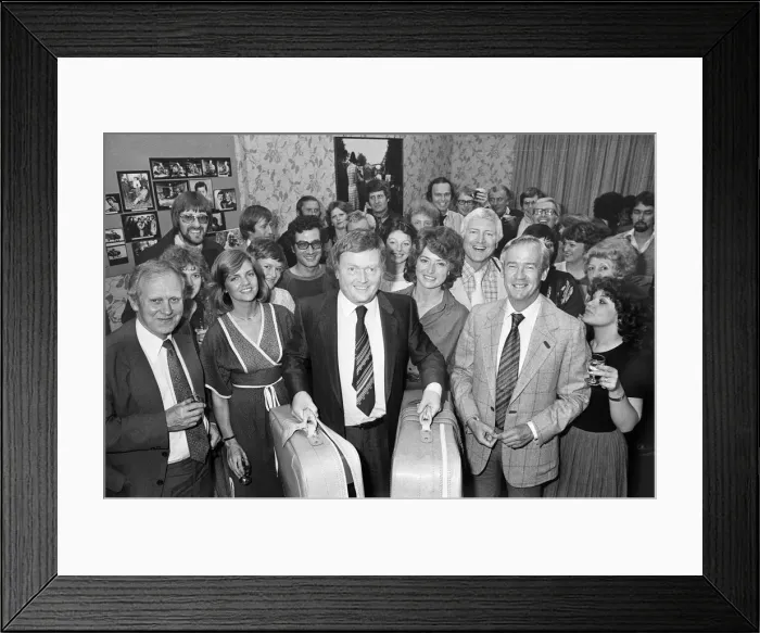 Framed Print : Tom Coyne, ays goodbye to ATV, Presenter, Midlands Today