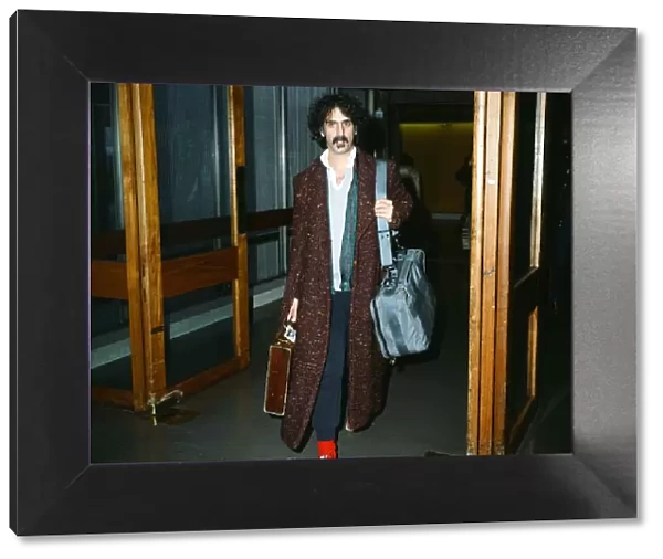 Frank Zappa at Heathrow Airport. 5th January 1983