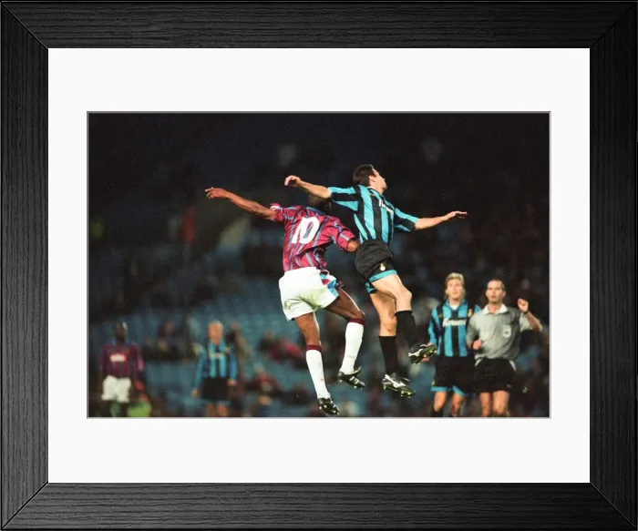 Framed Print : UEFA Cup match second leg, Aston Villa 1- 0 Inter Milan, held at Villa Park Framed Print : UEFA Cup match second leg, Aston Villa 1- 0 Inter Milan, held at Villa Park