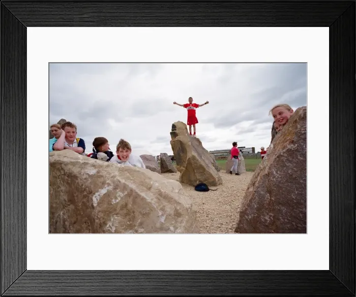 Framed Print : Southlands Park, Middlesbroughs newly built millennium garden proves a hit with Framed Print : Southlands Park, Middlesbroughs newly built millennium garden proves a hit with