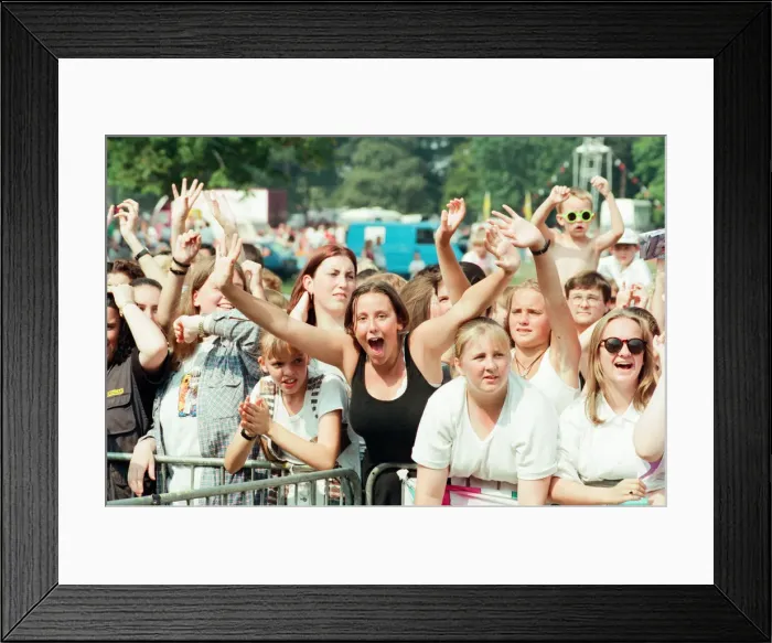 Framed Print : Fans of Peter Andre, cheer as he performs at Fun Day, Stewart Park, Marton, Middlesbrough Framed Print : Fans of Peter Andre, cheer as he performs at Fun Day, Stewart Park, Marton, Middlesbrough