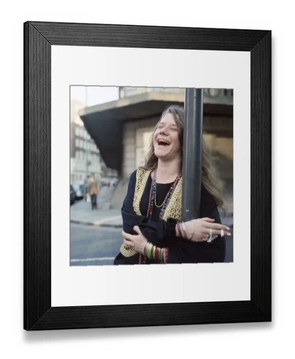Framed Print : Janis Joplin in London. April 1969 Framed Print : Janis Joplin in London. April 1969